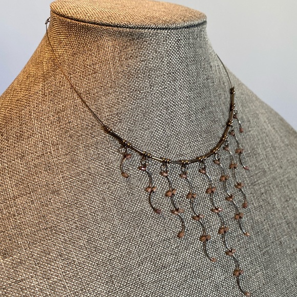 Branded Bronzy Choker Style Necklace - Picture 3 of 6